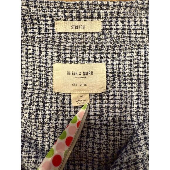 Julian & Mark Jamm Group Limited Stretch Button-Up Mens Textured Shirt Size L - Picture 4 of 7